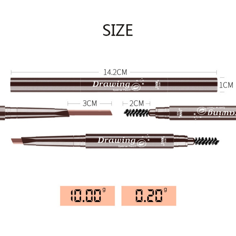 Chì kẻ chân mày hai đầu kháng nước không nhoè màu lâu trôi hiệu quả