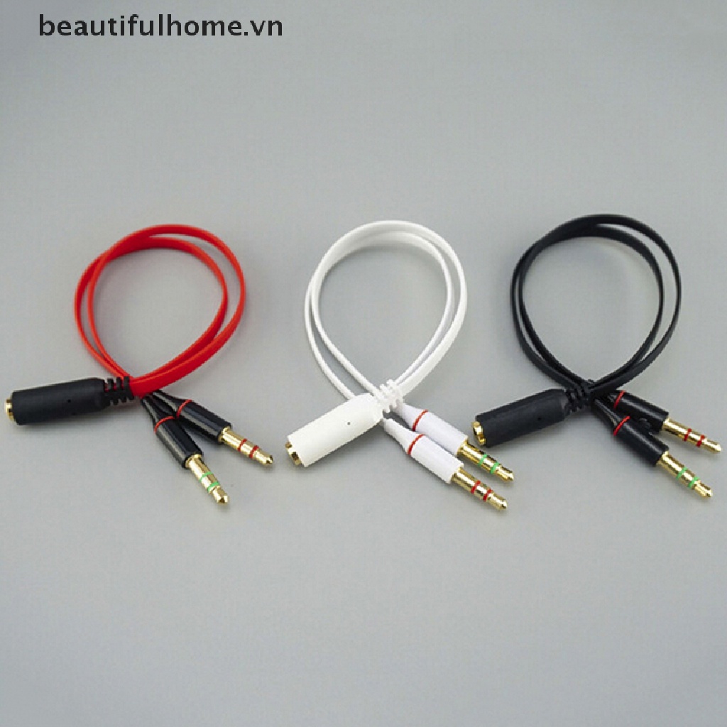 Cáp Kết Nối Âm Thanh Hình Chữ Y 3.5Mm Hai Đầu 2 Trong 1