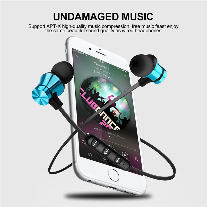 Tai nghe Bluetooth thể thao đeo cổ tích hợp micro tiện dụng | BigBuy360 - bigbuy360.vn