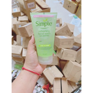 [CHÍNH HÃNG 100%] Sửa rửa mặt Simple Kind To Skin Refreshing Facial Wash Gel 150ml