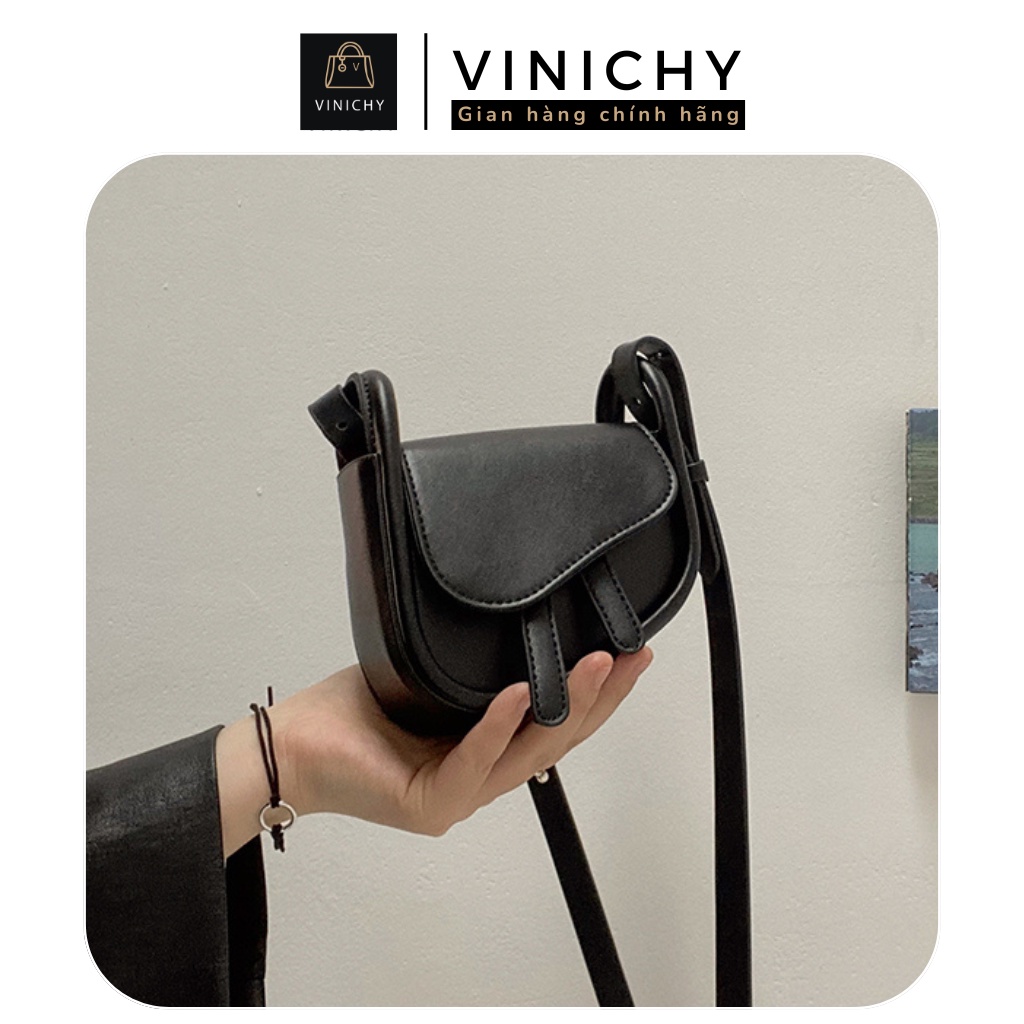 Túi xách nữ mini đeo chéo, túi đi chơi, đi học VINICHY, da cao cấp size 12cm HA275
