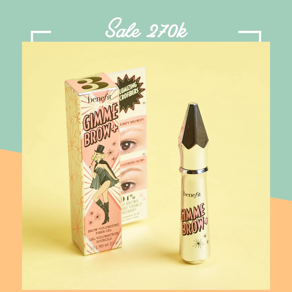 [Benefit] Mascara cho lông mày BENEFIT COSMETICS Gimme Brow Volumizing Eyebrow Gel