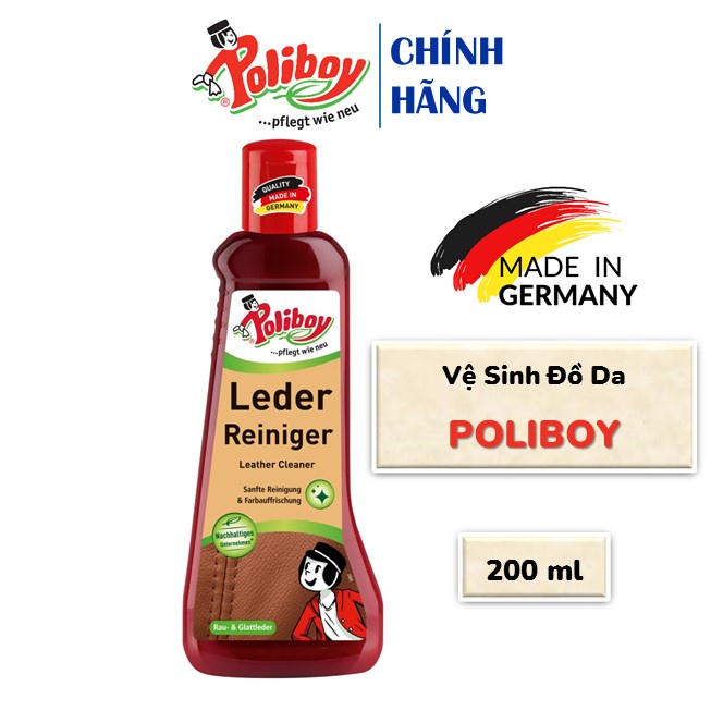 Vệ Sinh và Bảo Dưỡng Túi Da, Giày Da, Đồ Da Cao Cấp POLIBOY Làm Sạch Túi Da, Ví Da, Áo Da, Làm Bóng Giày Da