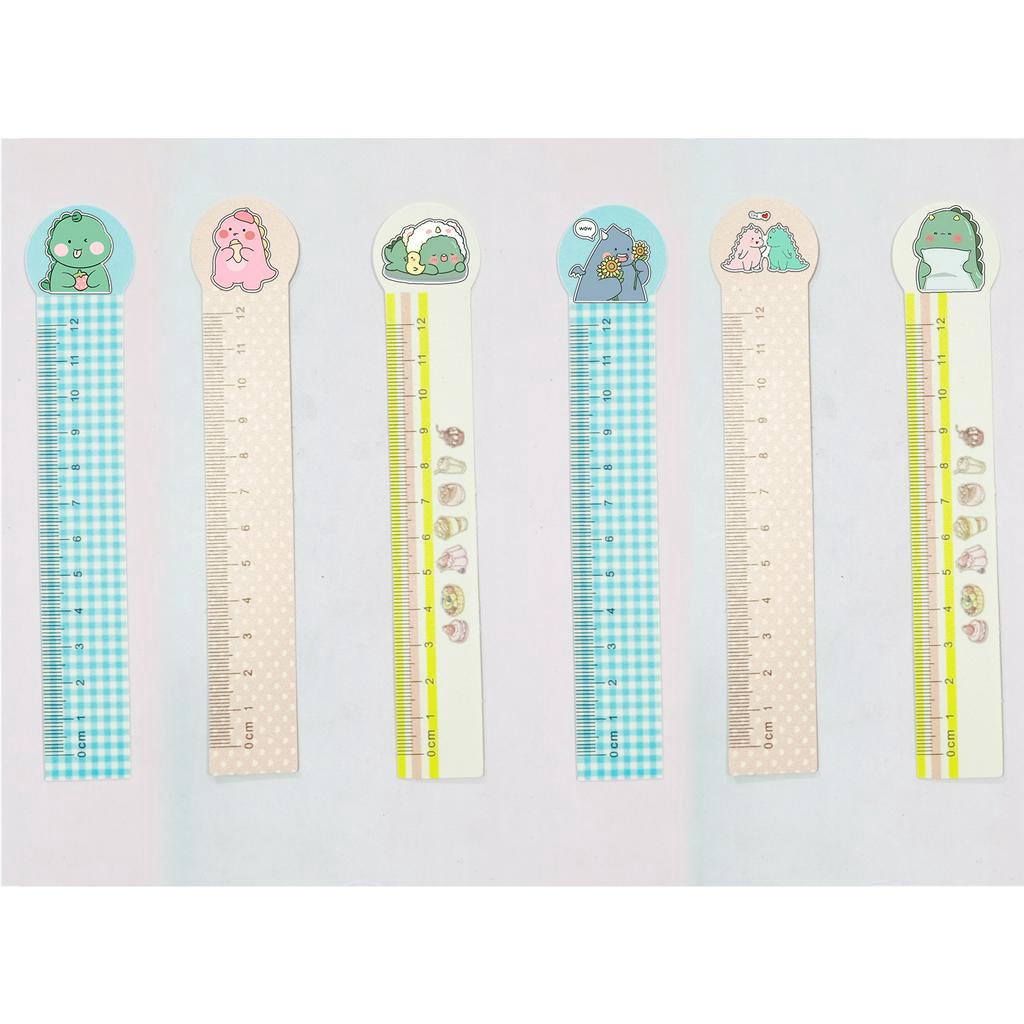 Thước kẻ dẻo khủng long TPP15 thước kẻ 12 cm cute dễ thương hoạt hình thần tượng
