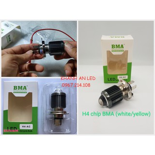 ĐÈN PHA LED BI CẦU MINI H4 BMA (COST VÀNG PHA TRẮNG)