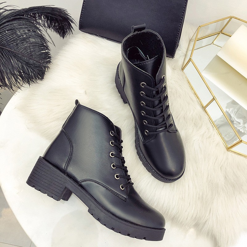 Bốt da cao cổ dây buộc cổ điển (kèm ảnh thật và feedback khách hàng) | BigBuy360 - bigbuy360.vn