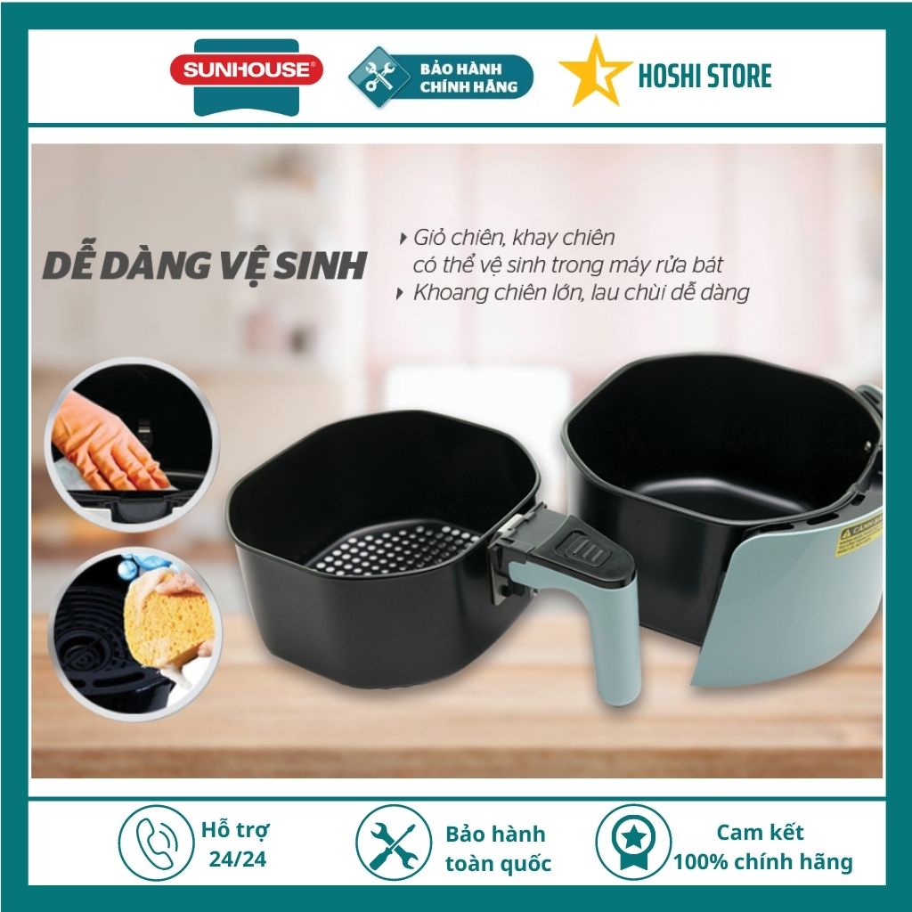 NỒI CHIÊN KHÔNG DẦU 3.5L SUNHOUSE MAMA SHD4085