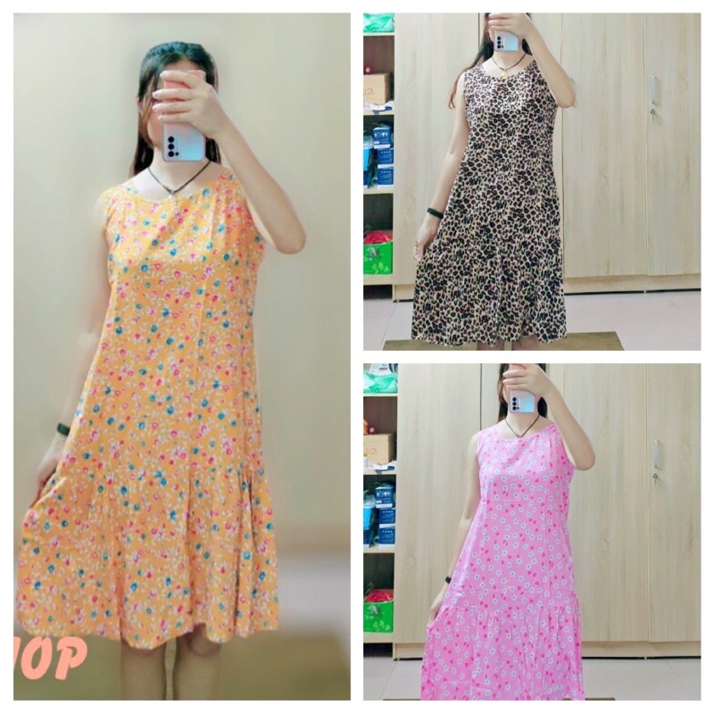 🌼Váy lanh Việt Thắng đuôi cá sát nách (ảnh tự chụp) | BigBuy360 - bigbuy360.vn