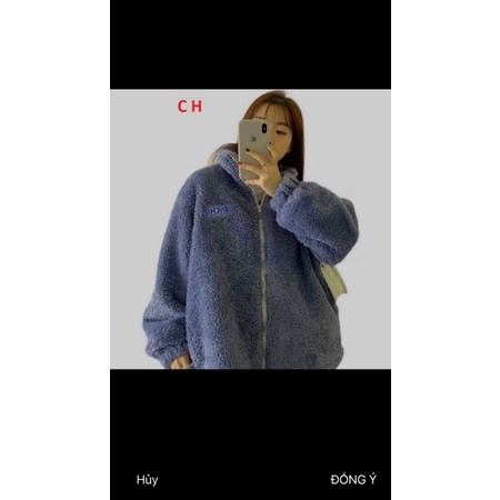 Áo Khoác Lông Thỏ PICHi Ulzzang Dạo Phố Phong Cách Cổ Cao Thời Trang Mùa Đông🍀Sweater Kéo Khoá Thêu Logo Unisex Hàn Quốc | BigBuy360 - bigbuy360.vn