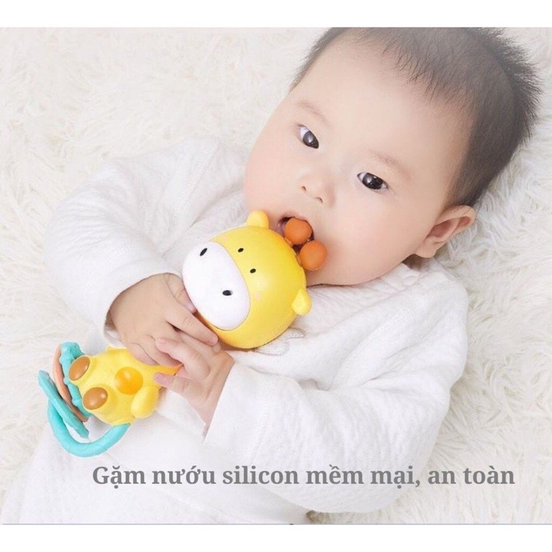 Xúc xắc, gặm nướu có đèn phát nhạc Hươu, Thỏ cho bé