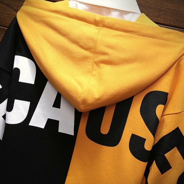 Áo khoác hoodie phối thân form rộng unisex | BigBuy360 - bigbuy360.vn