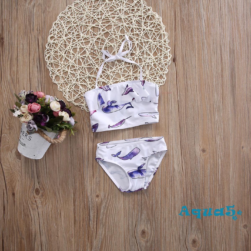 Bộ bikini in hình cá xinh xắn cho bé gái