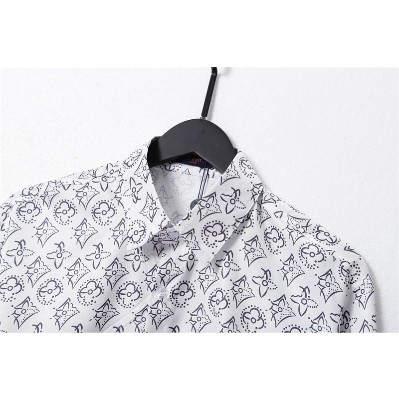 Áo Sơ Mi Tay Dài In Họa Tiết Louis Cổ Điển Dễ Phối Đồ Thời Trang Unisex