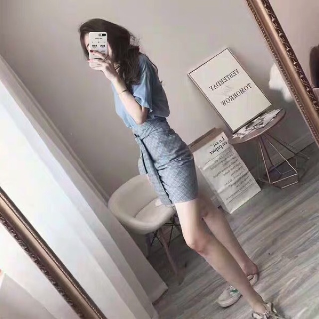 sét áo váy ulzzang đây ạ áo trễn vay kèm chân váy