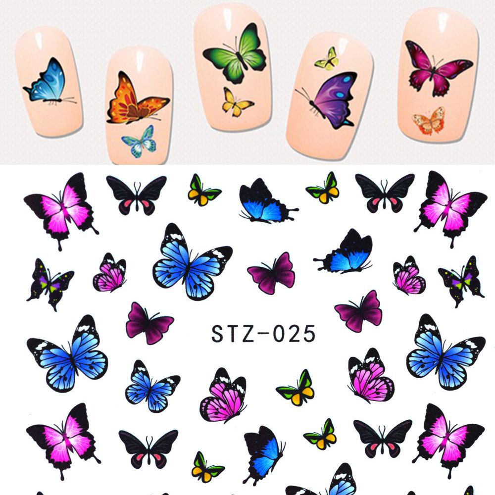 Decal nước nhiều màu dán móng nghệ thuật