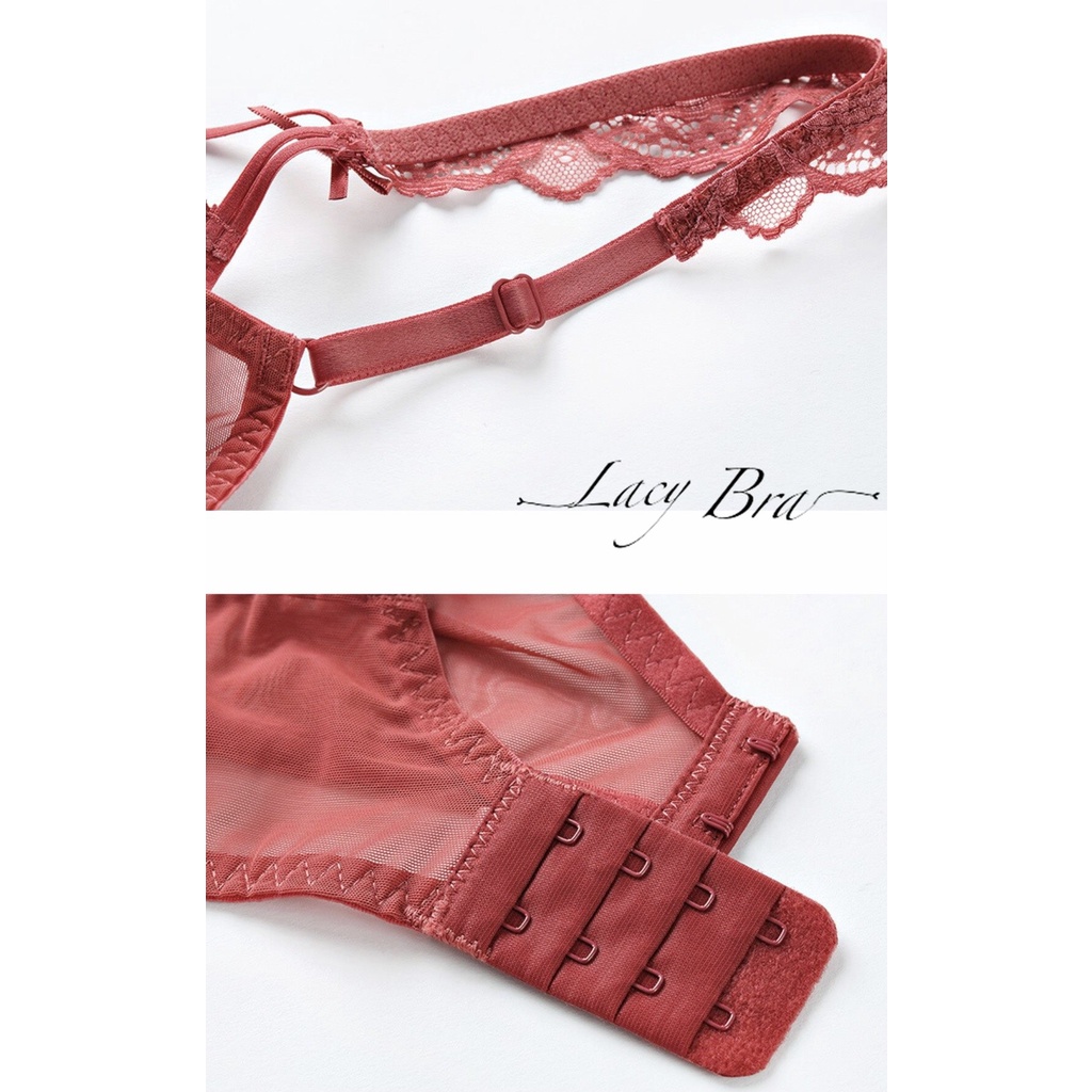 Bộ Đồ Lót Ren Dây Đan Chéo Sexy Có Gọng Đệm Mỏng Siêu Gợi Cảm Lacy Bra - B09 | BigBuy360 - bigbuy360.vn