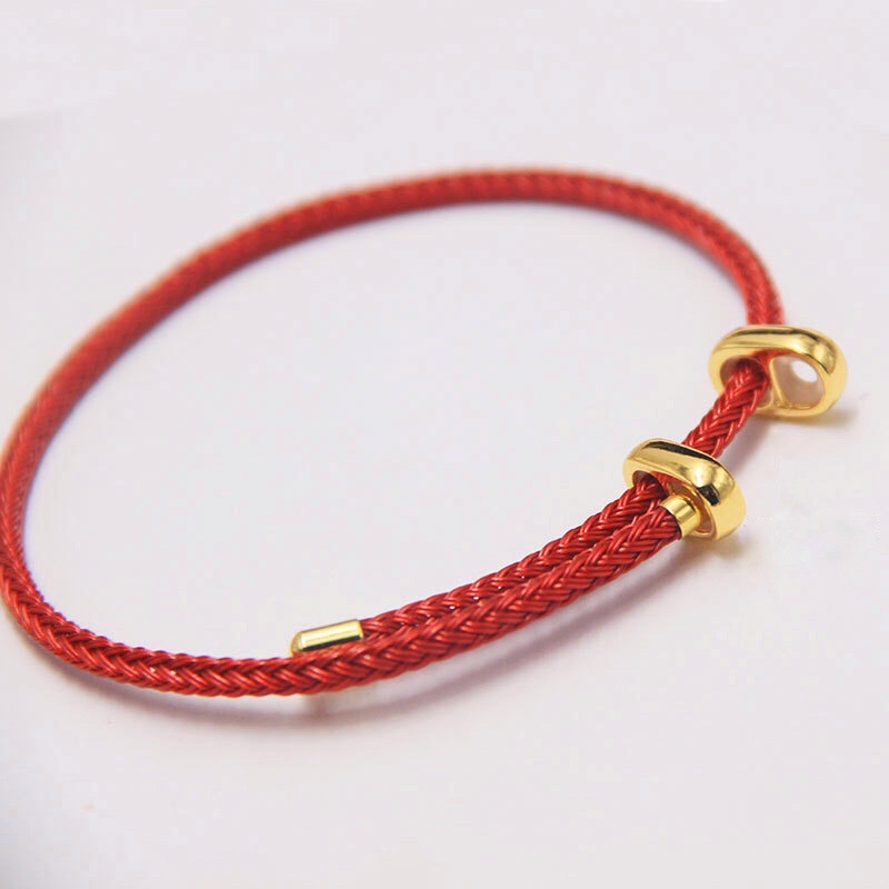 Vòng tay dây thép bắt mắt có thể kết hợp với đá phong thủy, phối charm [TẶNG CHẶN CAO SU]