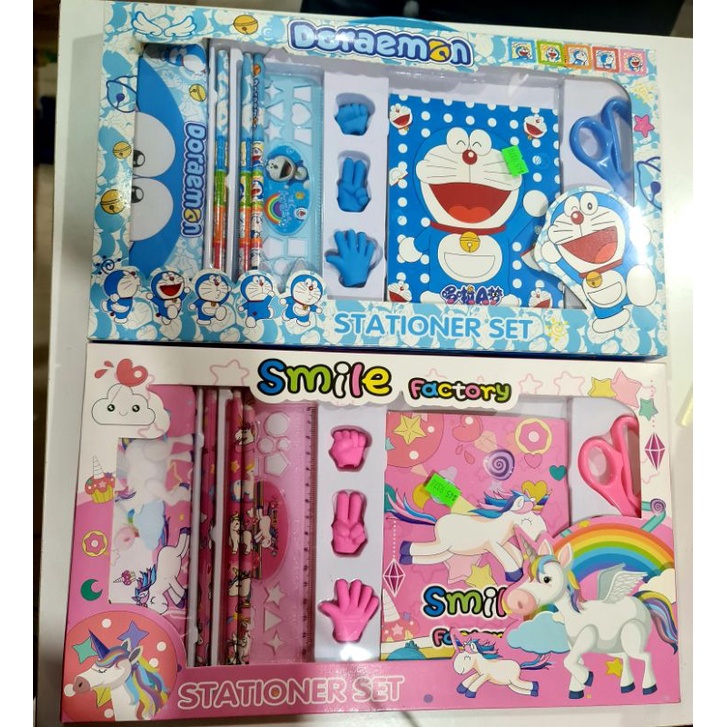 Hôp dụng cụ học tập 10 món Mon và Kỳ Lân mã QT-907