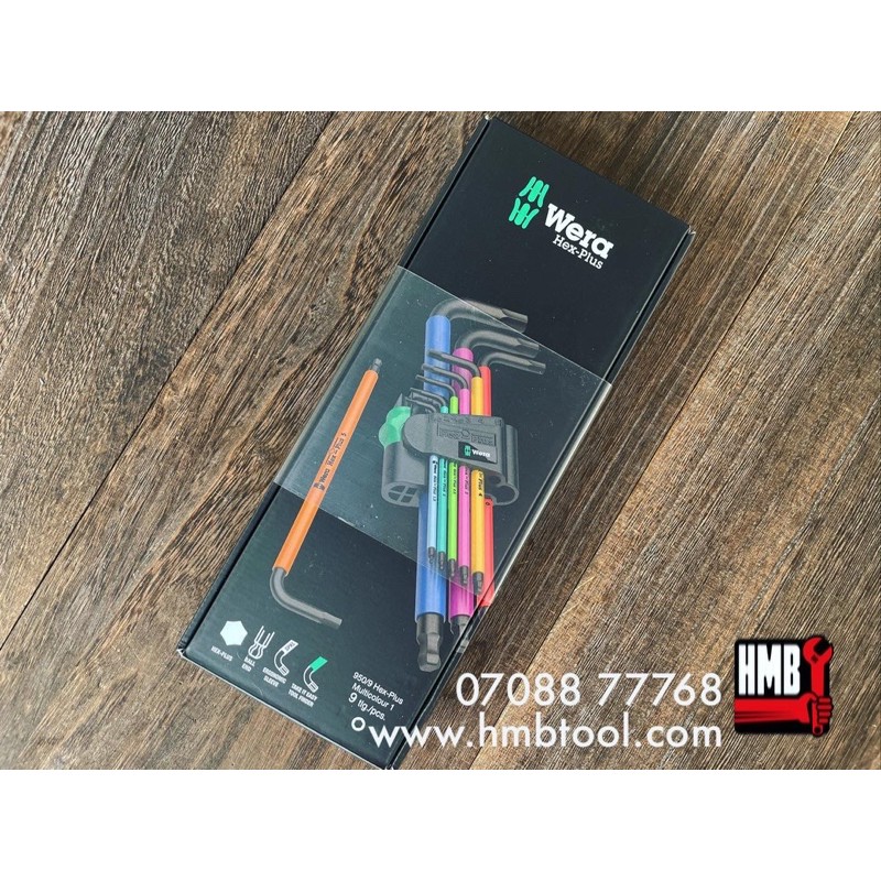 🇩🇪Wera - Germany🇩🇪 Bộ lục giác bi nhiều màu Wera 950/9 Hex-Plus