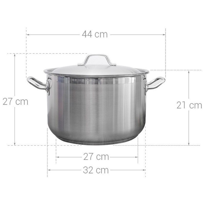 NỒI INOX 3 ĐÁY NẮP INOX CAO CẤP FIVESTAR 32CM - Hàng chính hãng bảo hành 5 năm