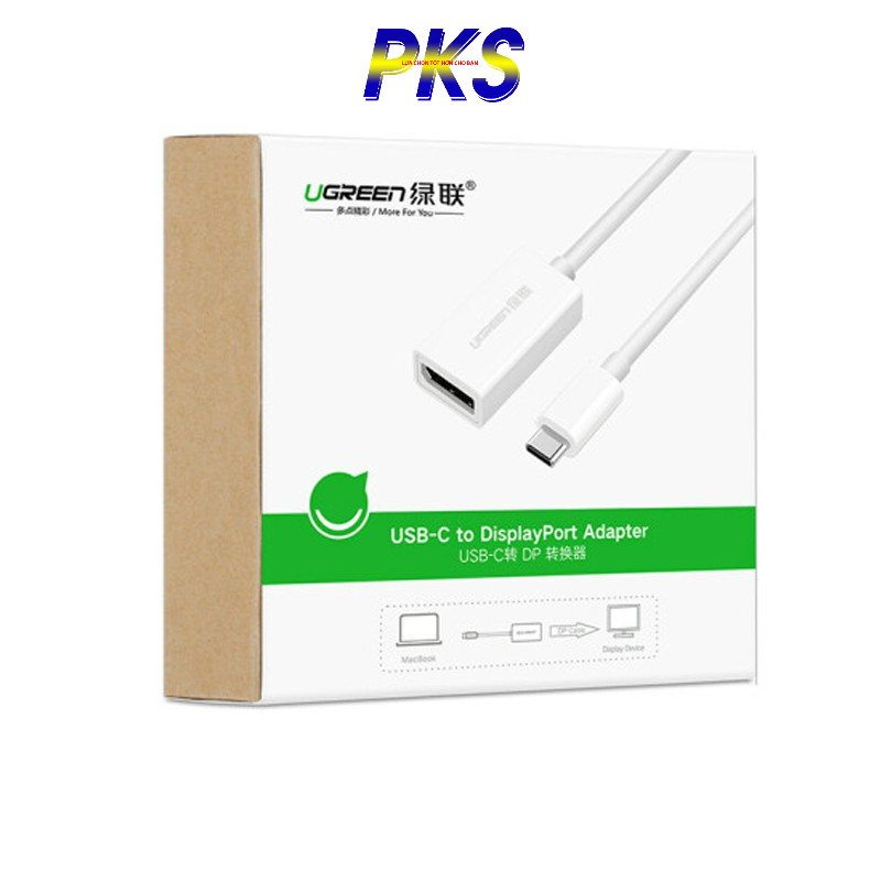 Cáp chuyển đổi USB Type C sang Displayport (âm) chính hãng Ugreen 40372