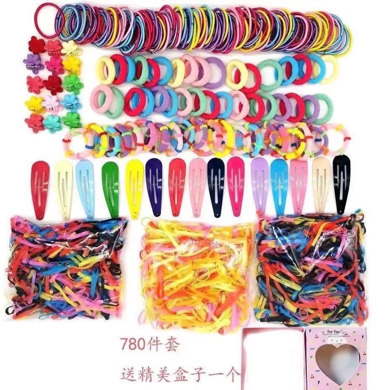 Set Dây Buộc Tóc 780 Chi Tiết Cho Bé