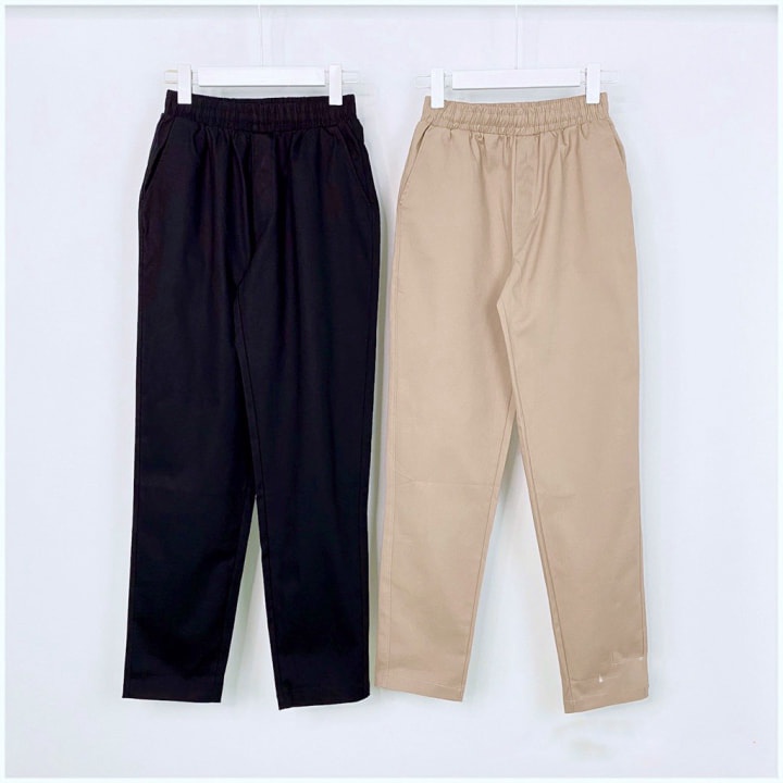 Quần Baggy Nam Ống Suông Vải Kaki Đẹp, Có Lưng Thun Và Đỉa Thắt Lưng BG01 - Aroti