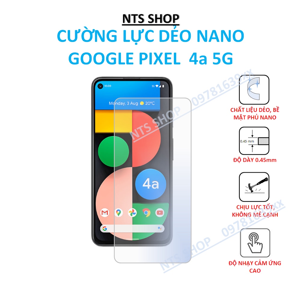 Dán cường lực dẻo bảo vệ màn hình google pixel 4a (5G)