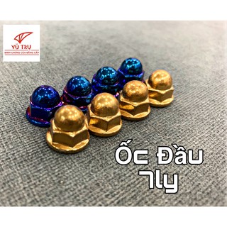 Ốc đầu 7ly bộ 4 con titan-vàng