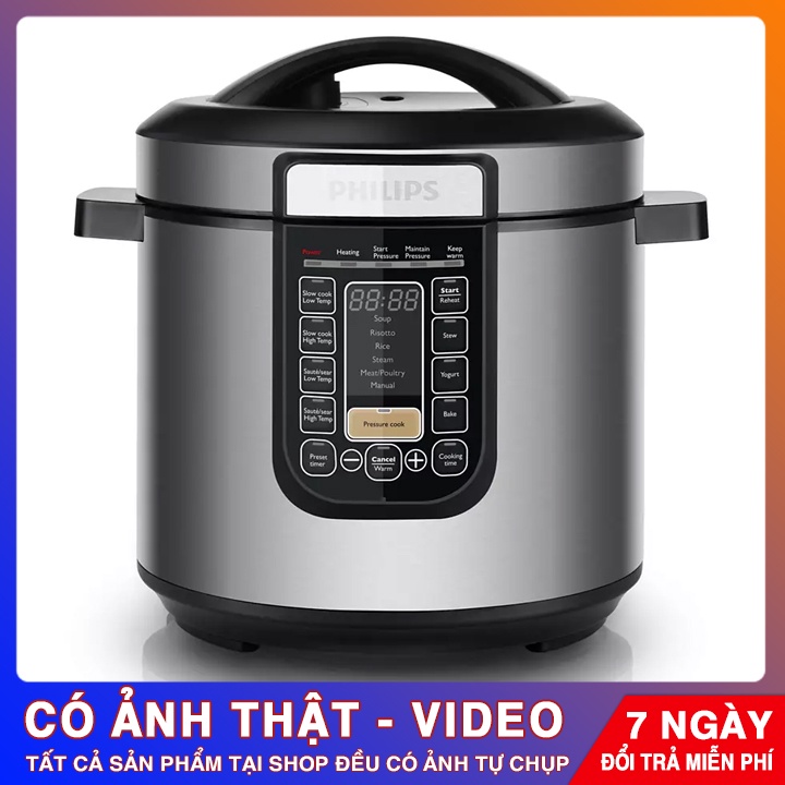 Nồi Áp Suất Điện Tử Philips HD2137 1000W 6 Lít– Chính Hãng Phân Phối – Bảo Hành 24 Tháng