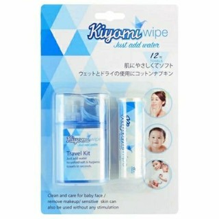 Bộ khăn du lịch Kiyomi = 12 khăn tay nén + bình cấp nước