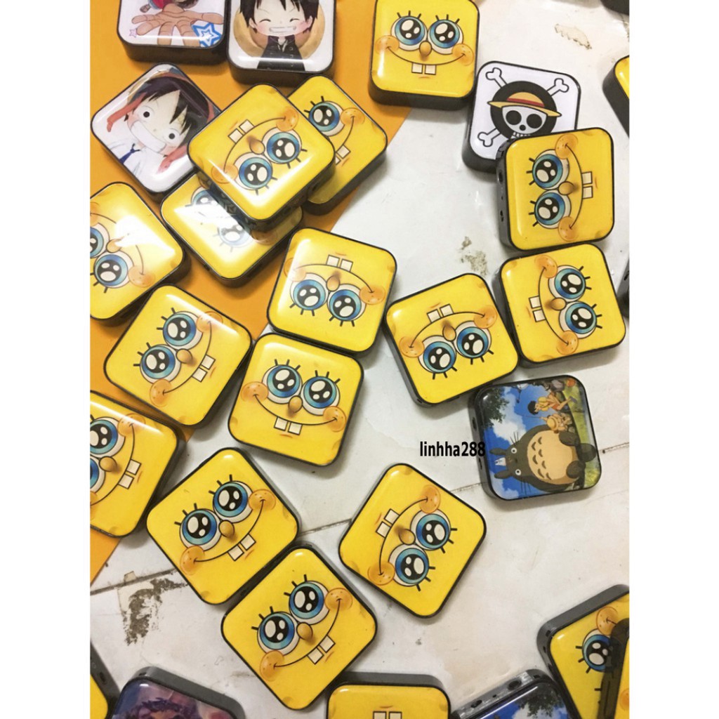 Máy nghe nhạc MP3 mini hình nhân vật SpongeBob dễ thương kèm cáp sạc tiện dụng