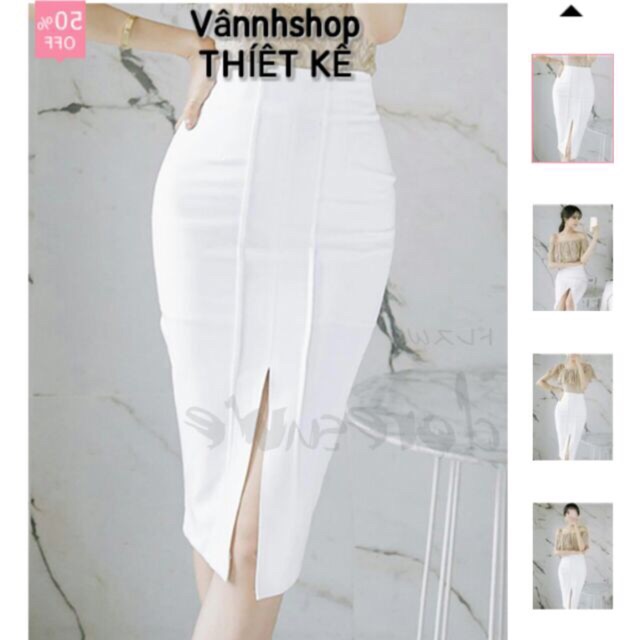 CHÂN VÁY BÚT CHÌ DÀI  HÀNG THIẾT KẾ CHÂN VÁY XẺ TRƯỚC PHONG CÁCH BC01 | BigBuy360 - bigbuy360.vn