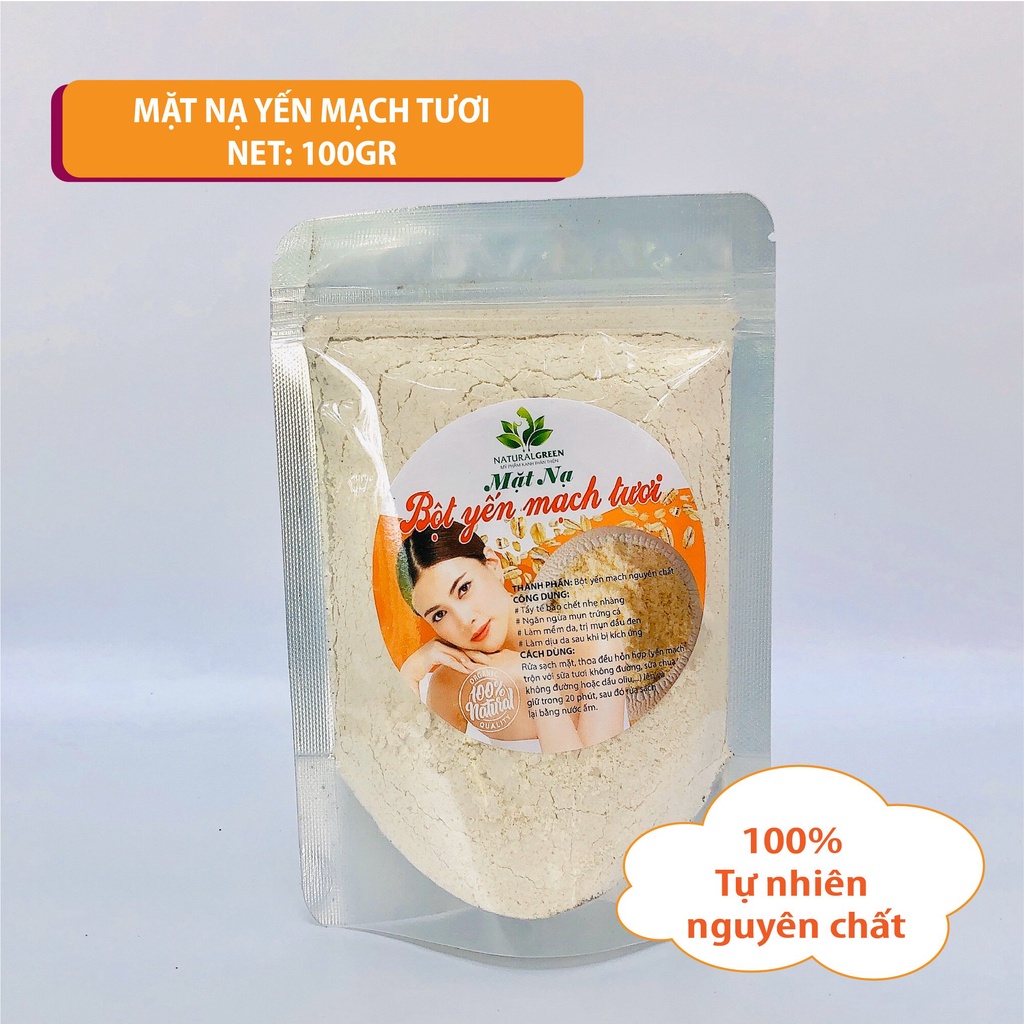 Mặt nạ bột yến mạch tươi thúc đẩy phát triển tế bào mới, da đàn hồi, mềm mịn, chống lão hóa