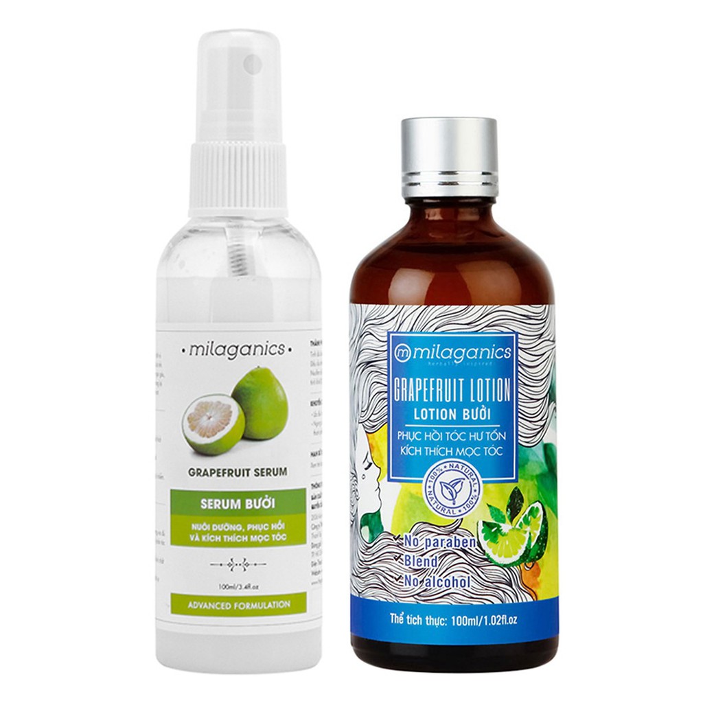 Combo Lotion Bưởi  Milaganics (100ml) + Serum Bưởi Milaganics (100ml)