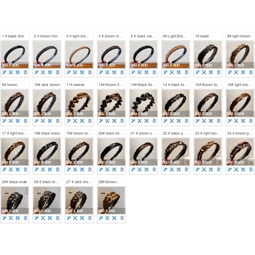 Băng đô cài tóc RIPE GIRL trang trí tóc giả bện bản rộng dày thời trang mới xinh xắn dành cho nữ