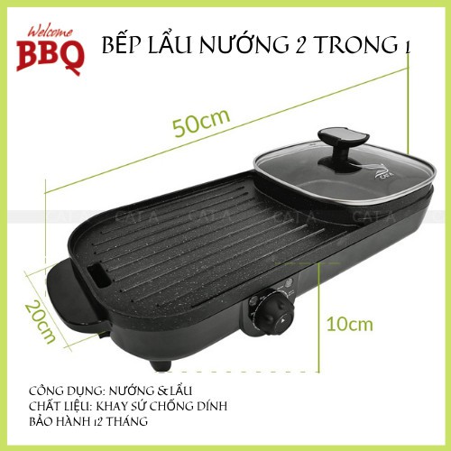 Bếp Lẩu Nướng cao cấp Cát Á G5 - Bếp lẩu nướng điện không khói - Đa dụng, tiện lợi !