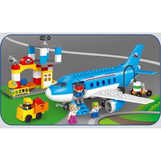 (Full box)Đồ chơi lắp ghép  - sân bay lớn 82 chi tiết Gorock1007  đồ chơi bé trai