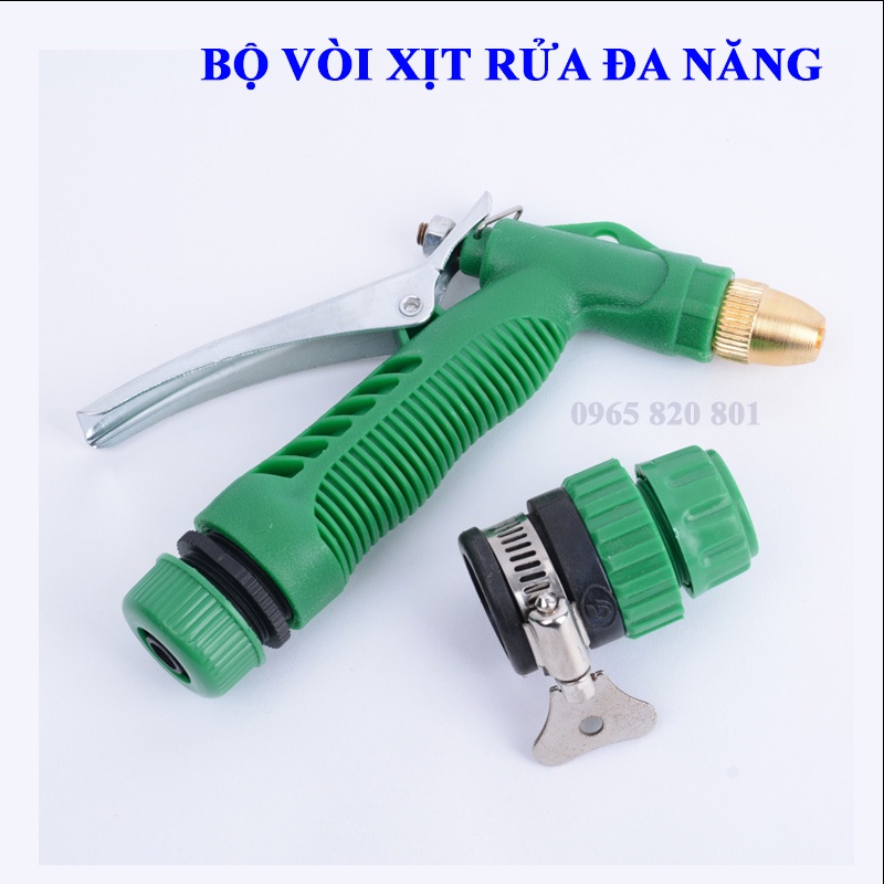Vòi xịt tưới cây, rửa xe đa năng kèm đầu kết nối