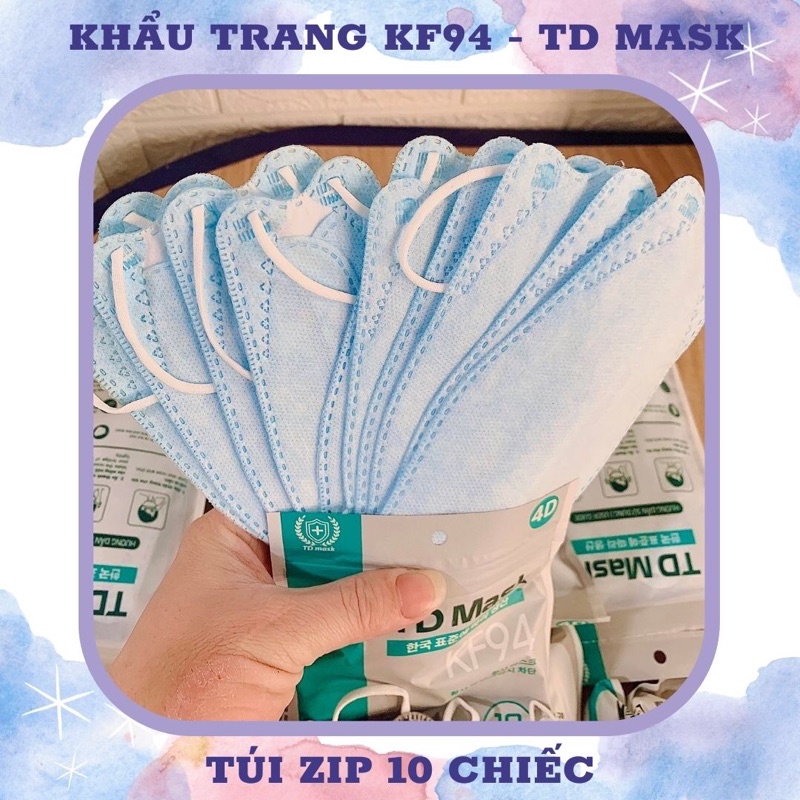 Khẩu trang TD KF94 4 lớp dày dặn, chắc chắn