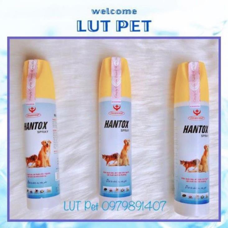 [VDT68] SALE TOP Xịt Hantox Spray diệt bọ chét ve chấy rận ghẻ chó mèo 300ml - diệt các loại bọ trên gia súc gia cầm