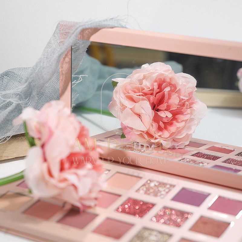 Hoa giả hoa mẫu đơn hồng nhiều màu lụa đạo cụ chụp ảnh decor trang trí phòng khách đáng yêu - AM Decor