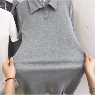 ĐẦM CỔ POLO XẺ ĐÙI