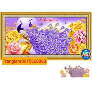 Tranh đính đá phú quý bình an tuyệt đẹp kt 115*52 cm (kèm hình thật)
