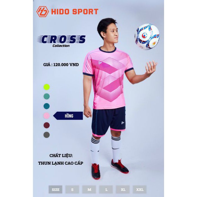 Áo bóng đá không logo Cross cao cấp 6 màu