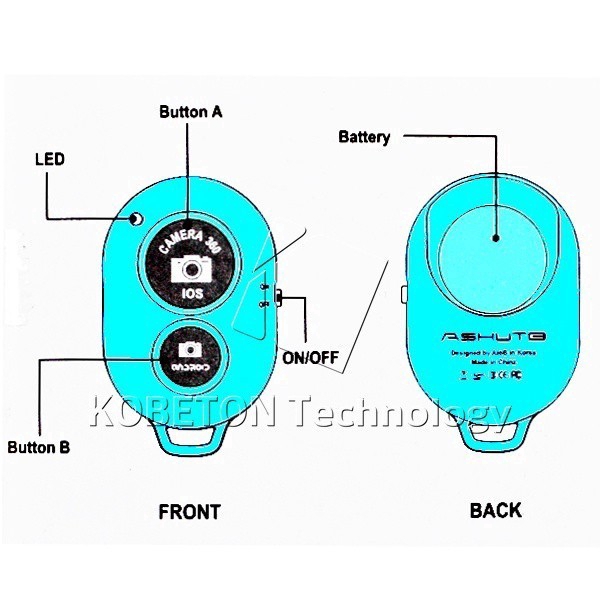 Điều khiển nhỏ gọn bluetooth 3.0 hỗ trợ chụp hình từ xa cho Android IOS | WebRaoVat - webraovat.net.vn