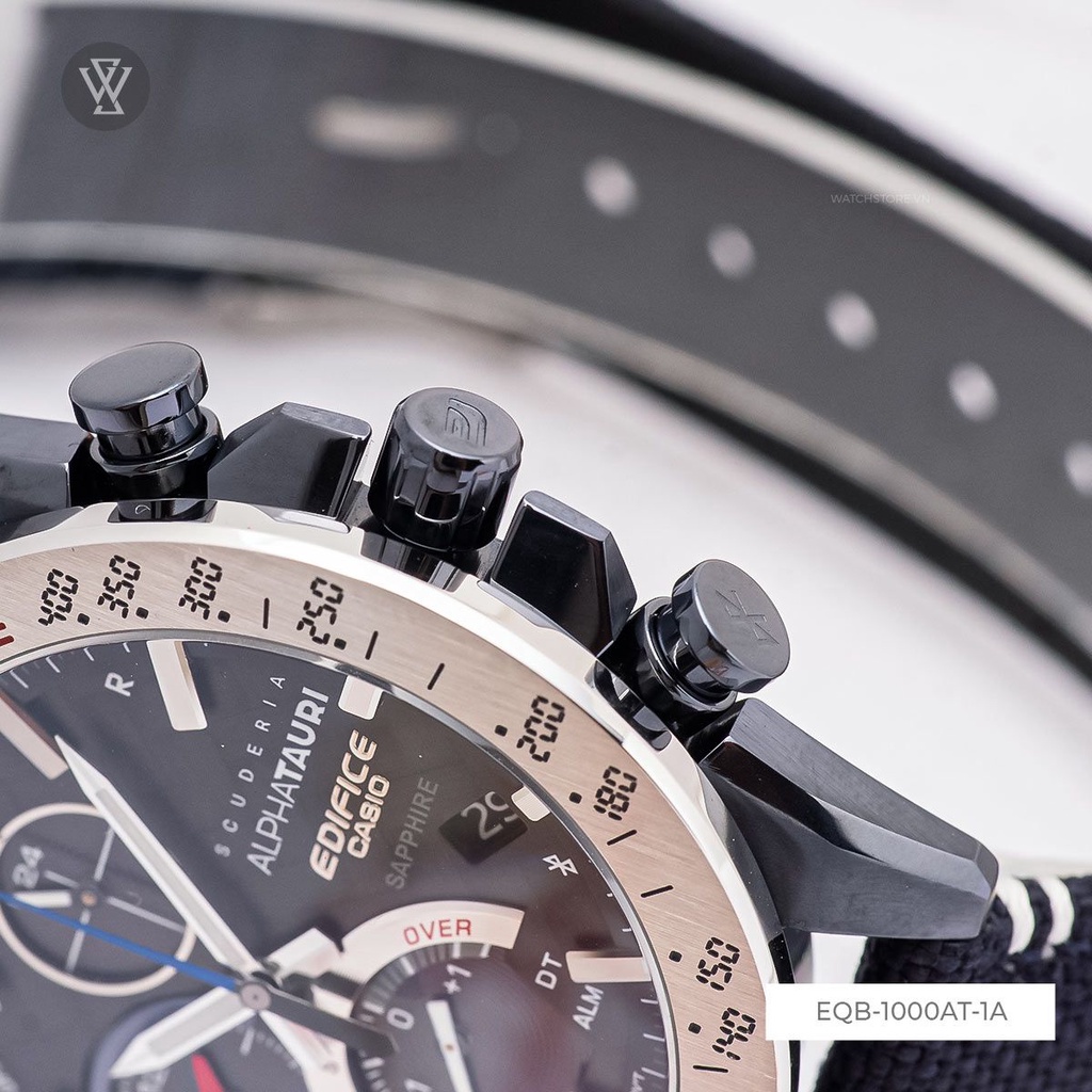 Đồng Hồ Quartz Nam Casio Edifice WATCHSTORE EQB-1000AT-1A Kính Sapphire 45.7mm, Dây Dù, Vỏ Thép Không Gỉ Cao Cấp