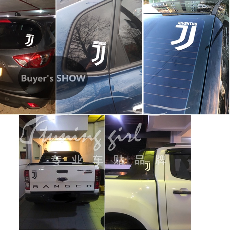 Sticker Phản Quang Dán Trang Trí Xe Hơi / Mũ Bảo Hiểm / Laptop / Mũ Bảo Hiểm Hình Quả Bóng Đá Juventus