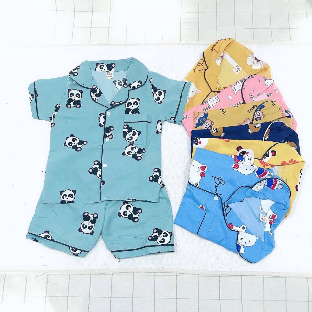 Bộ Pijama Cho Bé Trai Bé Gái Chuột Lắc Store Cộc Tay Size Đại 15Kg Đến 30Kg