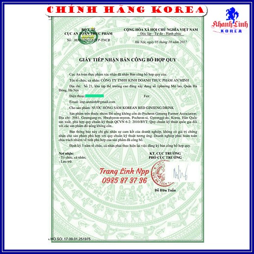 Nước hồng sâm hàn quốc, hộp 30 gói - Nước sâm núi Chinki - Tăng thể lực, giảm stress, phòng ung thư - khanhlinh